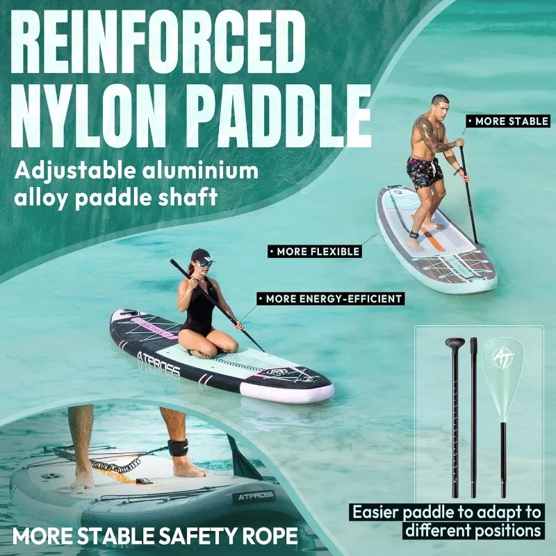11'6"x35" Inflatable Paddle Board, 450lbs Extra Wide Stand Up Paddleboard for Adults with Premium SUP Accessories Kit & Backpack 11'6"x35" Inflatable Paddle Board, 450lbs Extra Wide Stand Up Paddleboard for Adults with Premium SUP Accessories Kit & Backpack