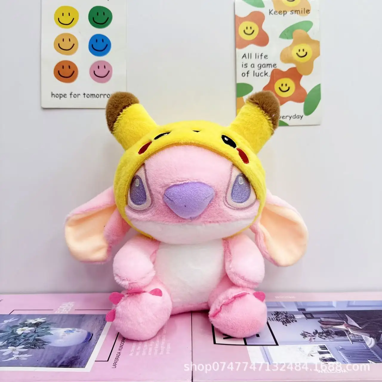 New 22cm Cute Cartoon Stitch Plush Toy 8 Inch Cute Funny Stitch Doll Drag Stitch Capybara Children'S Toy Doll Birthday Gift
