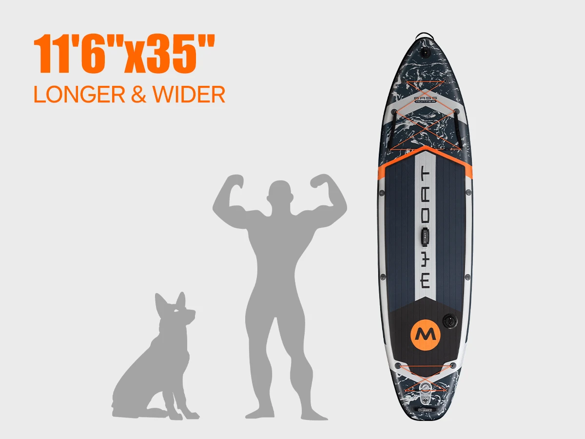 Myboat New Inflatable Paddle Board 11'6''x35''x6'' Stand Up Station Board With Accessories Extra Wide SUP Board Myboat New Inflatable Paddle Board 11'6''x35''x6'' Stand Up Station Board With Accessories Extra Wide SUP Board