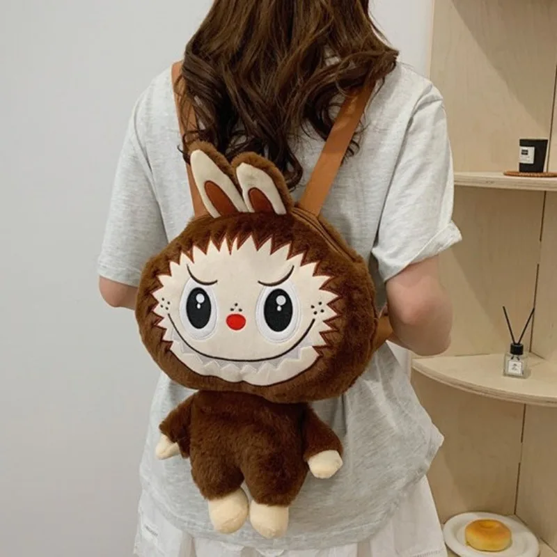 Labubu Cartoon Doll Large Capacity Backpack Anime New Portable Doll Bag Girl Outing Fashion Storage Bag Student Toy Gift Labubu Cartoon Doll Large Capacity Backpack Anime New Portable Doll Bag Girl Outing Fashion Storage Bag Student Toy Gift