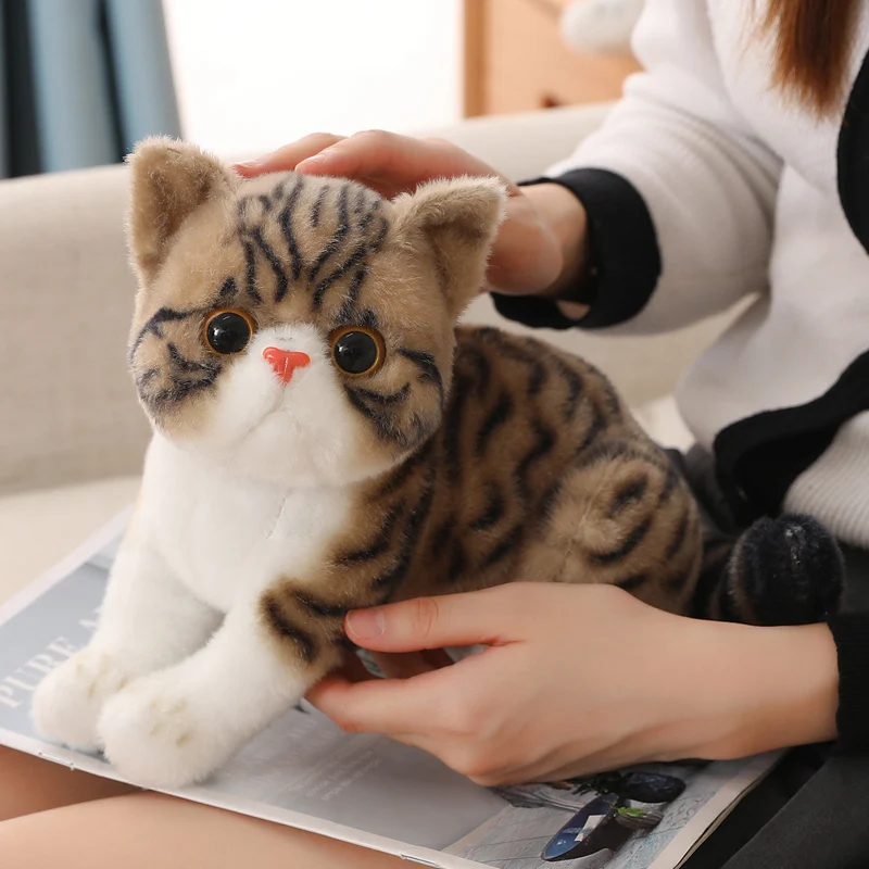 1pc 4 Colors INS Like Real Prone Cat Plush Doll Stuffed Pure Colors Grey White Yellow Kitten Toy Pets Animal Kids Gift 1pc 4 Colors INS Like Real Prone Cat Plush Doll Stuffed Pure Colors Grey White Yellow Kitten Toy Pets Animal Kids Gift