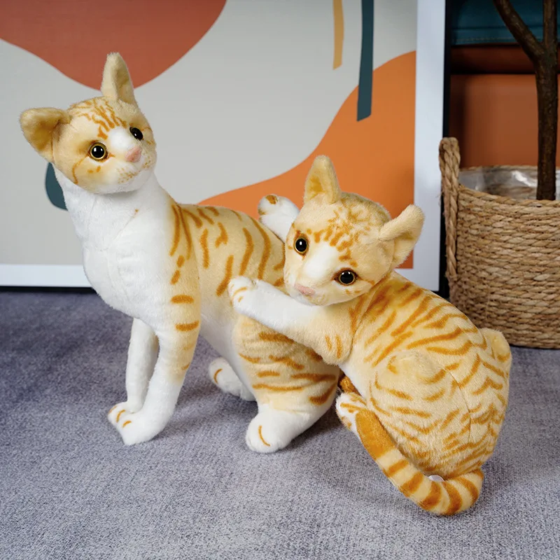 1pc 4 Colors INS Like Real Prone Cat Plush Doll Stuffed Pure Colors Grey White Yellow Kitten Toy Pets Animal Kids Gift 1pc 4 Colors INS Like Real Prone Cat Plush Doll Stuffed Pure Colors Grey White Yellow Kitten Toy Pets Animal Kids Gift