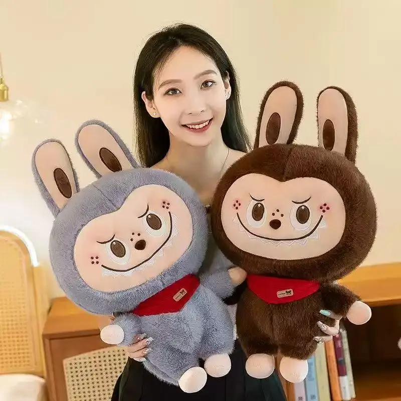 Labubu Grande Plush Toys Kawaii Forest Elf Soft Stuffed Pillow Cute Doll Room Decor Plushie For BIrthday GIft