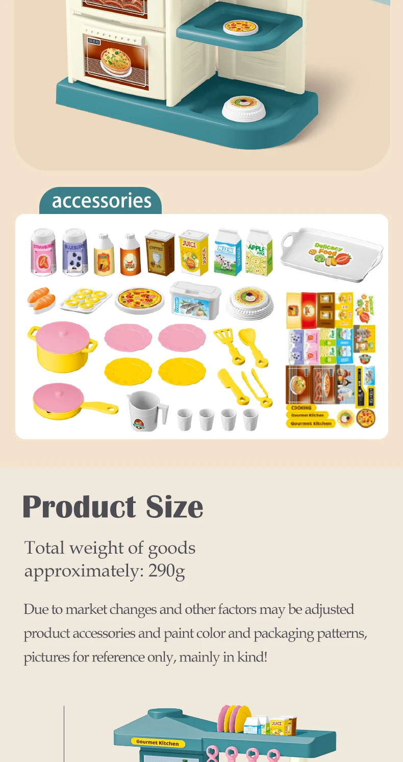 Kids Play Kitchen Accessories, Playset Toys Kitchen Foods Pans Milk Pots Breads Fork for Kid 3+ Boys and Girls Kids Play Kitchen Accessories, Playset Toys Kitchen Foods Pans Milk Pots Breads Fork for Kid 3+ Boys and Girls