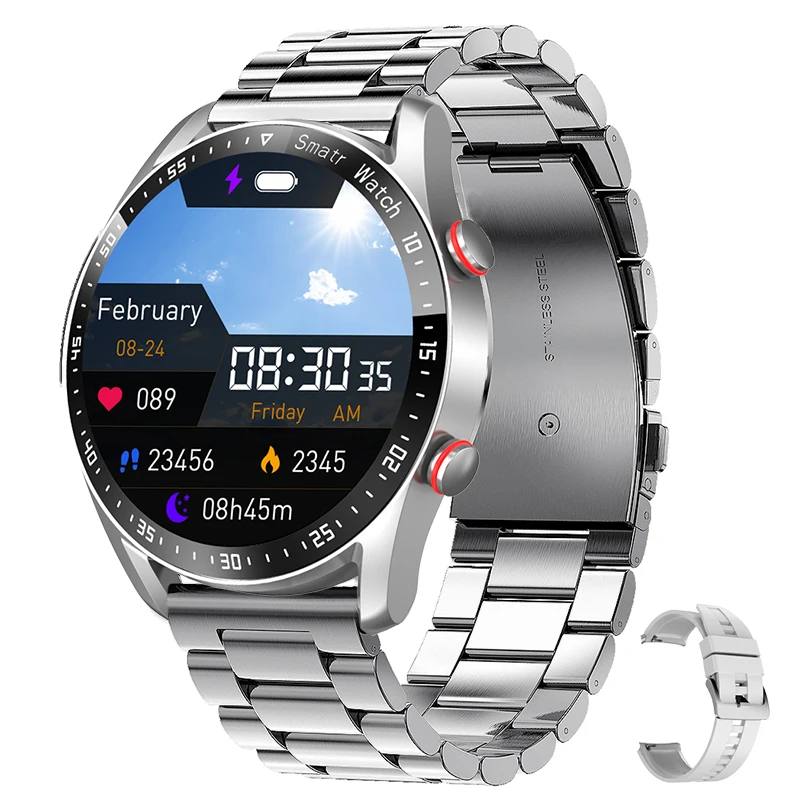 2024 New Bluetooth Call Smart Watch Men 360*360 HD Display Heart Rate Fitness Tracker ECG+PPG Business Smartwatches For Huawei 2024 New Bluetooth Call Smart Watch Men 360*360 HD Display Heart Rate Fitness Tracker ECG+PPG Business Smartwatches For Huawei