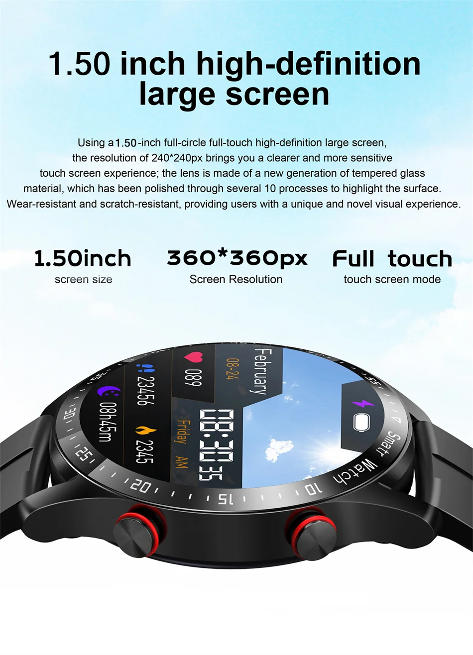 2024 New Bluetooth Call Smart Watch Men 360*360 HD Display Heart Rate Fitness Tracker ECG+PPG Business Smartwatches For Huawei 2024 New Bluetooth Call Smart Watch Men 360*360 HD Display Heart Rate Fitness Tracker ECG+PPG Business Smartwatches For Huawei