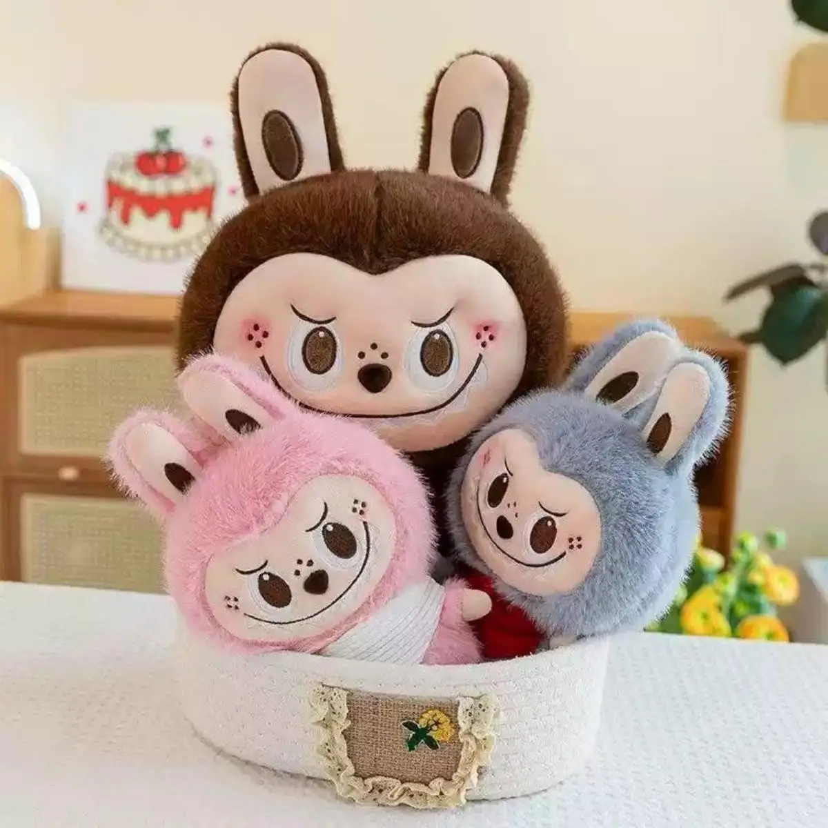 Labubu Grande Plush Toys Kawaii Forest Elf Soft Stuffed Pillow Cute Doll Room Decor Plushie For BIrthday GIft