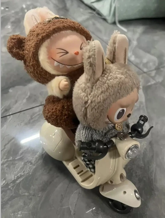 Labubu Doll Mini Electric Motorcycle with Music Lamplight Kawaii Motor Toys for Dolls Cute Labubu Doll Accessories Birthday Gift Labubu Doll Mini Electric Motorcycle with Music Lamplight Kawaii Motor Toys for Dolls Cute Labubu Doll Accessories Birthday Gift