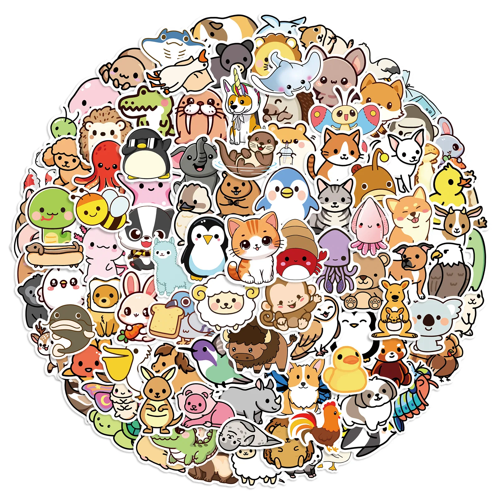 100PCS Cute Cartoon Animals Mix Graffiti Stickers DIY Phone Guitar Laptop Notebook Suitcase Cup Waterproof Sticker Kids Toy 100PCS Cute Cartoon Animals Mix Graffiti Stickers DIY Phone Guitar Laptop Notebook Suitcase Cup Waterproof Sticker Kids Toy