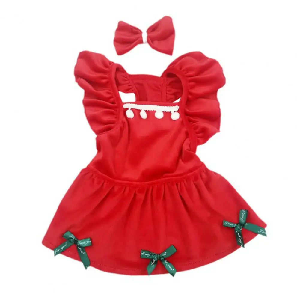 1 Set Pet Dress Christmas Dog Costume Elegant Red Skirt With Bow Headdress Cat Princess Dress Pet Supplies 1 Set Pet Dress Christmas Dog Costume Elegant Red Skirt With Bow Headdress Cat Princess Dress Pet Supplies