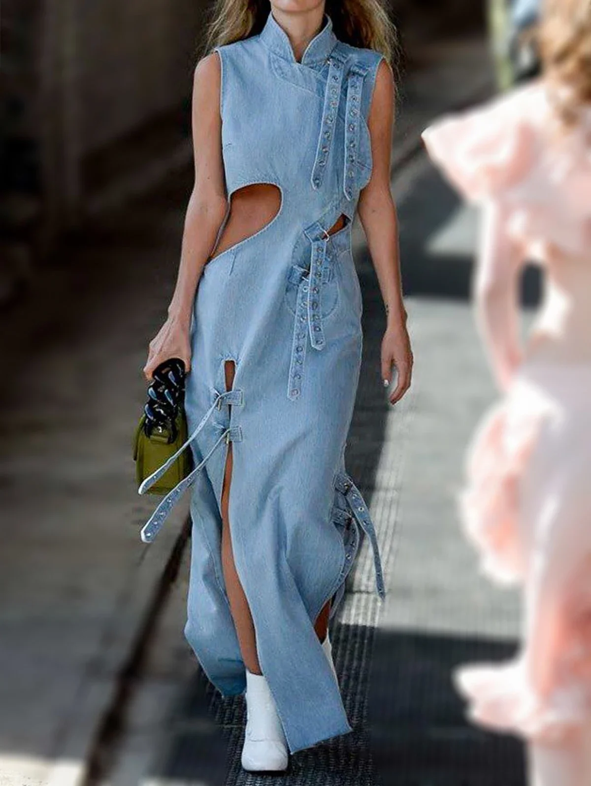 TRAF Tie Dye Long Dress Women Asymmertic Satin Backless Dress Woman Off Shoulder Sexy Evening Party Dresses Midi Summer Dresses