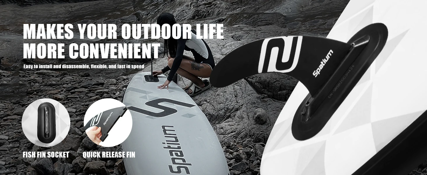 Spatium Inflatable Stand Up Paddle Board with Premium SUP Paddle Board, Wide Stable Design Non-Slip Comfort Deck for Fishing Spatium Inflatable Stand Up Paddle Board with Premium SUP Paddle Board, Wide Stable Design Non-Slip Comfort Deck for Fishing