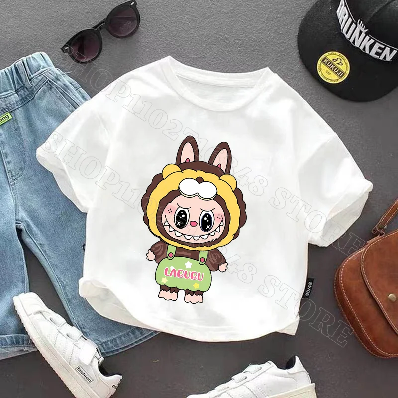Labubu Cute Boys Girls Clothes Cartoon Character Graphic Print Child T Shirts Cool Comfortable Fashion Tops Birthday Party Gifts Labubu Cute Boys Girls Clothes Cartoon Character Graphic Print Child T Shirts Cool Comfortable Fashion Tops Birthday Party Gifts