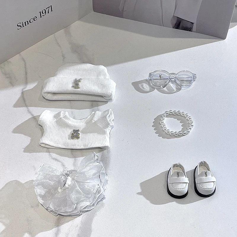 Cute Fashion Labubu V1 V2 Knitted Sweater Labubu Pendant Cute Style Pleated Skirt Set Handmade Custom Luxury Dress Doll Shoes TY Cute Fashion Labubu V1 V2 Knitted Sweater Labubu Pendant Cute Style Pleated Skirt Set Handmade Custom Luxury Dress Doll Shoes TY