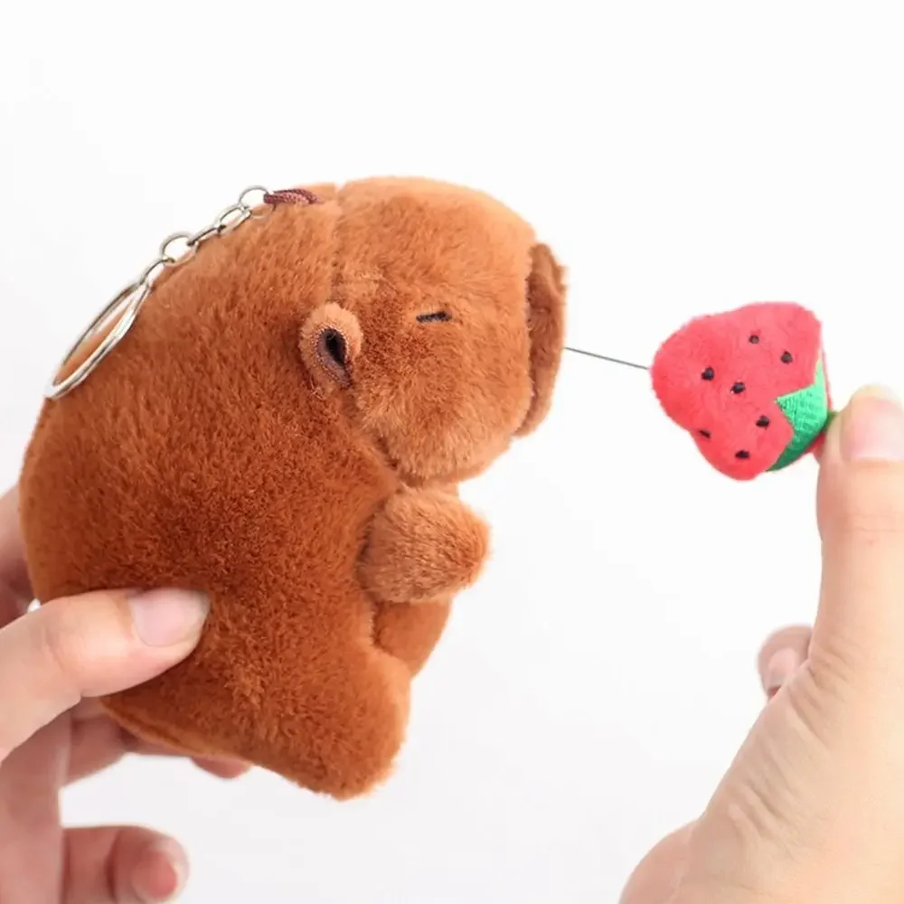 Cute Stuffed Animals Plush Capybara Keychain 12cm Cartoon Simulation Capybara Pendant Snot-Pulling Cute School Bag Pendant Cute Stuffed Animals Plush Capybara Keychain 12cm Cartoon Simulation Capybara Pendant Snot-Pulling Cute School Bag Pendant