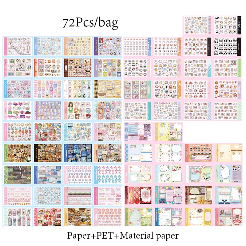 Mr. Paper 1Style 72Pcs/bag Good Mood Maker Cut Film Sticker Book DIY Handbook Scrapbook Phone Case Photo Frame Calendar Mr. Paper 1Style 72Pcs/bag Good Mood Maker Cut Film Sticker Book DIY Handbook Scrapbook Phone Case Photo Frame Calendar