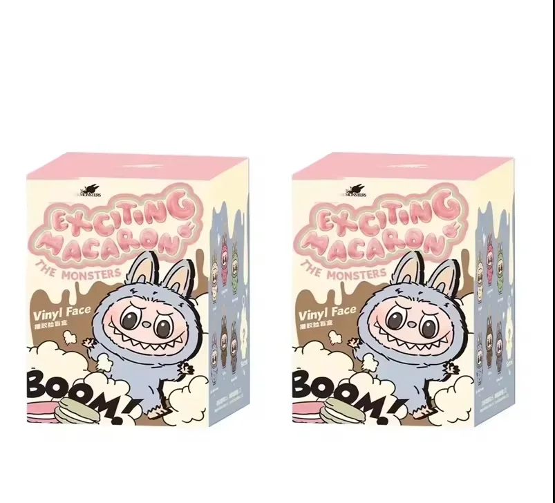 NEW Labubu The Monsters Heartbeat Macaron Enamel Face Blind Box Pvc Figurine Tabletop Ornament Kawaii Doll Kid Birthday Gift