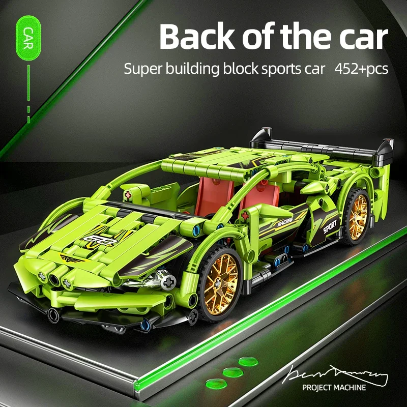 ToylinX 452pcs High-Tech Racing Sports Car Creation Expert Building Block Racing Model Children's Toys for Boys Birthday Gifts