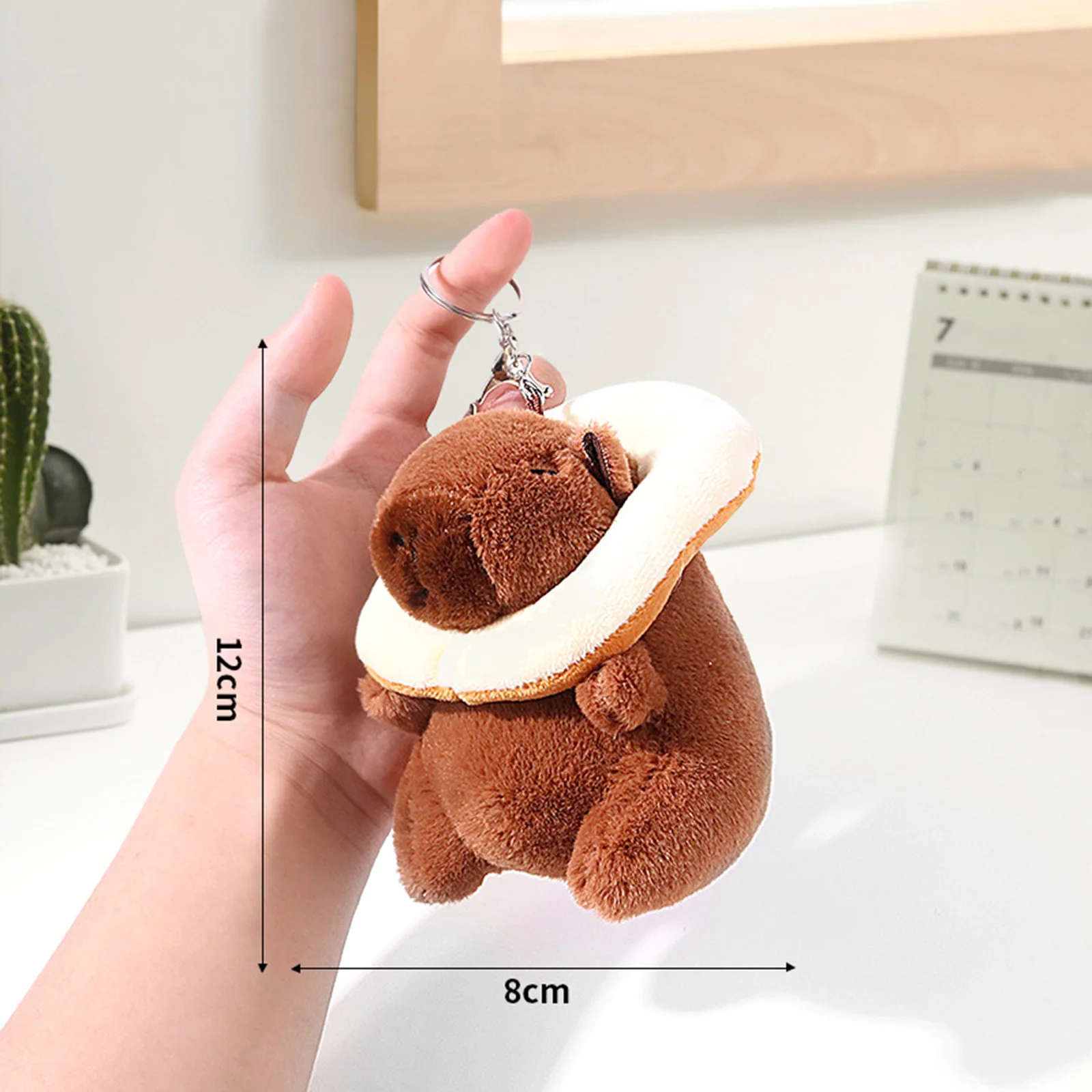 Cute Cartoon Capybara Pendant Plush Toy Doll Bag Hanging Ornaments Cute Kapila Keychain Doll Desktop Doll Ornaments Car Pendant