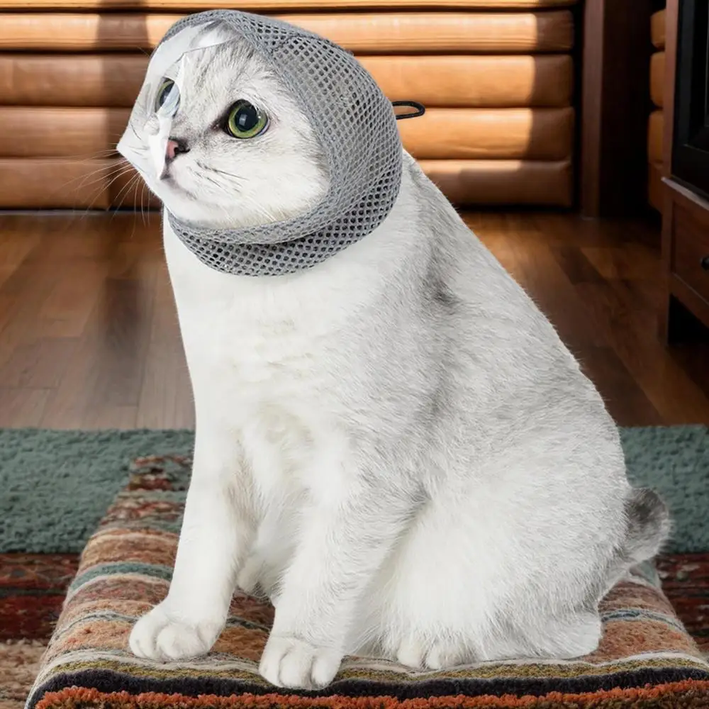Cat Anti Bite Muzzles Breathable Cat Travel Tools Bath Grooming Supplies Adjustable Kitten Muzzles Anti Scratch Pet Supplies