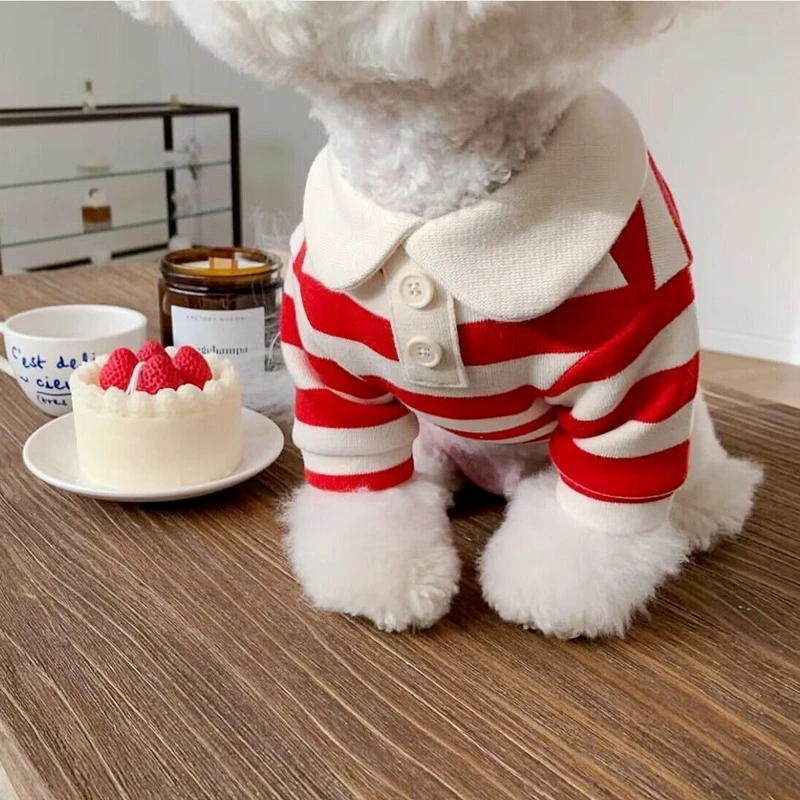 Summer Polo Shirt for Dogs Puppy Clothes Bichon Frise Chihuahua Stripe Dog Sweatshirt Dog Cooling Vest for Small and Medium Dogs Summer Polo Shirt for Dogs Puppy Clothes Bichon Frise Chihuahua Stripe Dog Sweatshirt Dog Cooling Vest for Small and Medium Dogs