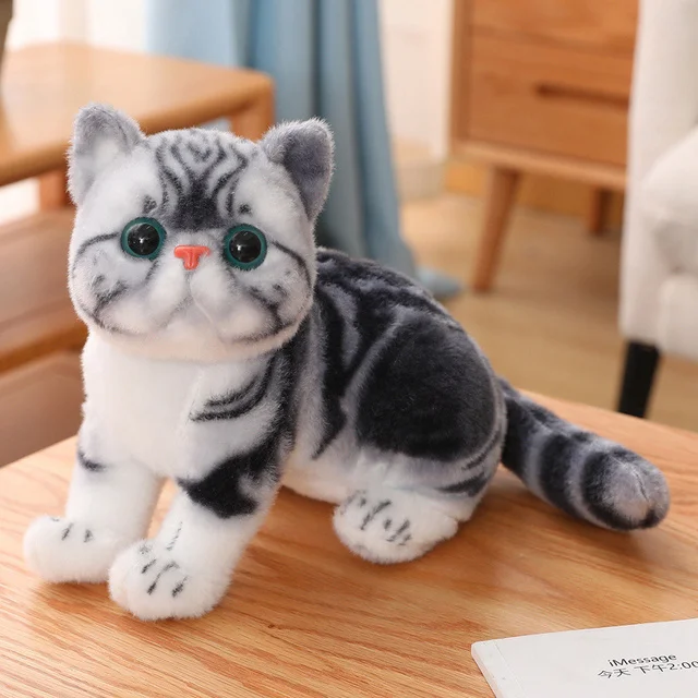 1pc 4 Colors INS Like Real Prone Cat Plush Doll Stuffed Pure Colors Grey White Yellow Kitten Toy Pets Animal Kids Gift 1pc 4 Colors INS Like Real Prone Cat Plush Doll Stuffed Pure Colors Grey White Yellow Kitten Toy Pets Animal Kids Gift