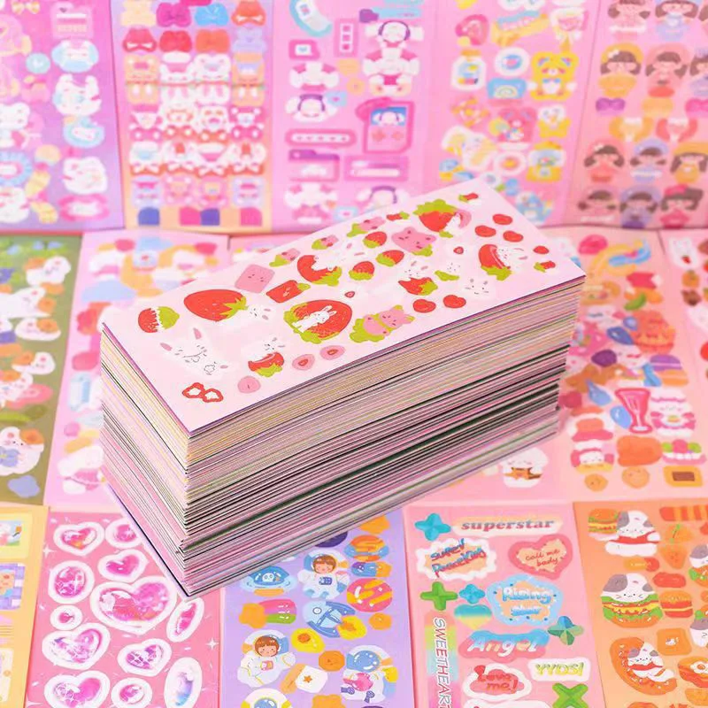 200PCS No-Repeated Sheet Stickers for Kids Kpop Pretty Aesthetic Cute Set Pack DIY Girl Toy Decor Stationery Scrapbooking 200PCS No-Repeated Sheet Stickers for Kids Kpop Pretty Aesthetic Cute Set Pack DIY Girl Toy Decor Stationery Scrapbooking