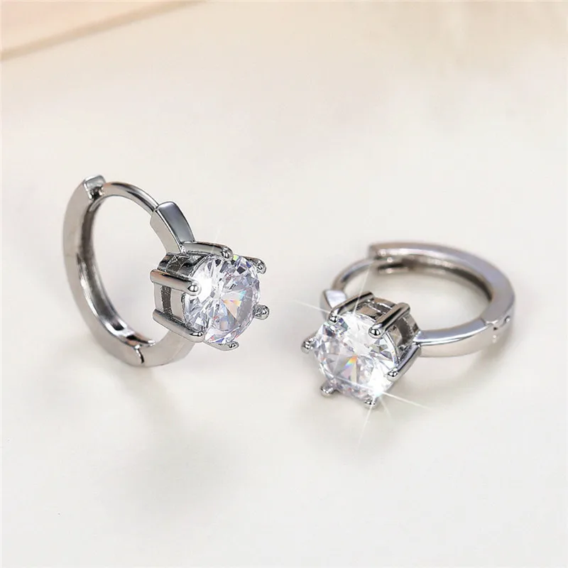 Huitan Colorful CZ Hoop Earrings Women Fashion Ear Hoop Accessories Luxury Bridal Wedding Earrings Statement Jewelry Drop Ship Huitan Colorful CZ Hoop Earrings Women Fashion Ear Hoop Accessories Luxury Bridal Wedding Earrings Statement Jewelry Drop Ship