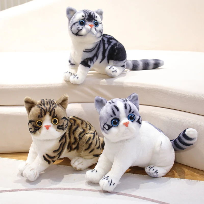 1pc 4 Colors INS Like Real Prone Cat Plush Doll Stuffed Pure Colors Grey White Yellow Kitten Toy Pets Animal Kids Gift 1pc 4 Colors INS Like Real Prone Cat Plush Doll Stuffed Pure Colors Grey White Yellow Kitten Toy Pets Animal Kids Gift