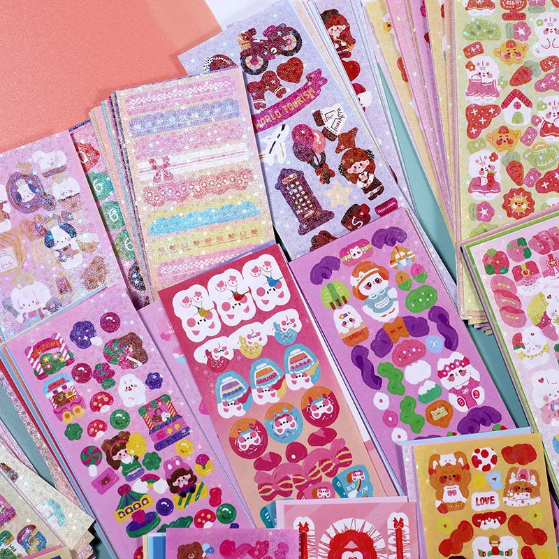 200PCS No-Repeated Sheet Stickers for Kids Kpop Pretty Aesthetic Cute Set Pack DIY Girl Toy Decor Stationery Scrapbooking 200PCS No-Repeated Sheet Stickers for Kids Kpop Pretty Aesthetic Cute Set Pack DIY Girl Toy Decor Stationery Scrapbooking