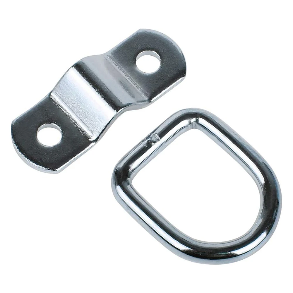 4-12Pcs D Rings Tie Down Anchors Ring Pull Hook Stainless Steel Lashing Ring Load Fit for Car Boat Cargo trailer Vehicles RV Van