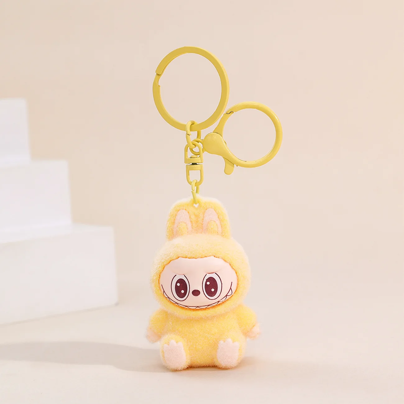 Sitting Labubu Doll Keychain External Implantation Fluff Pvc Toy Phone Ornaments Bag Charms Car Keychain Christmas Gifts Sitting Labubu Doll Keychain External Implantation Fluff Pvc Toy Phone Ornaments Bag Charms Car Keychain Christmas Gifts