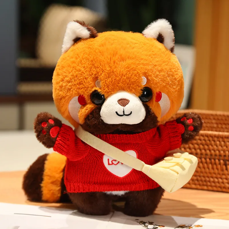 30cm cute raccoon into red brown red panda cosplay dress up plush toy Plush animal Soft pillow birthday gift for children 30cm cute raccoon into red brown red panda cosplay dress up plush toy Plush animal Soft pillow birthday gift for children