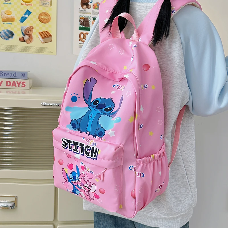 Stitch Cartoon Backpack, Large Capacity Daypack, Lightweight, Durable Nylon Schoolbag for Travel, Daily Commuting and School Stitch Cartoon Backpack, Large Capacity Daypack, Lightweight, Durable Nylon Schoolbag for Travel, Daily Commuting and School
