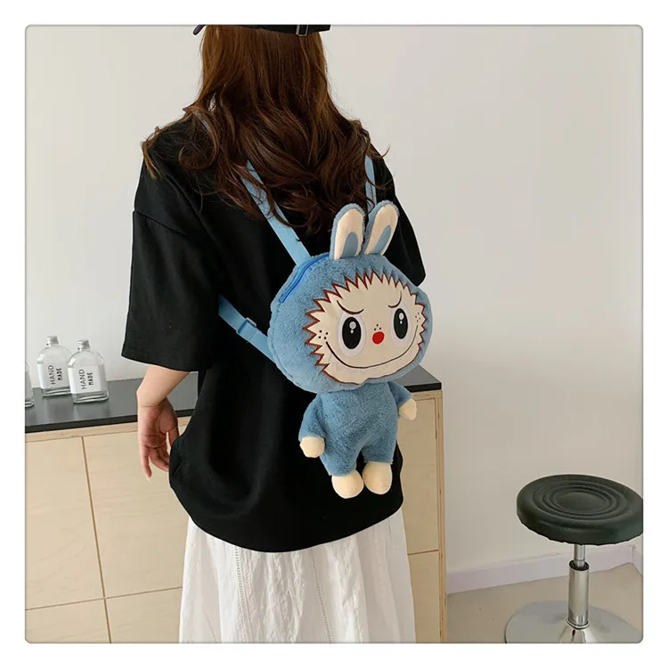 Labubu Cartoon Doll Large Capacity Backpack Anime New Portable Doll Bag Girl Outing Fashion Storage Bag Student Toy Gift Labubu Cartoon Doll Large Capacity Backpack Anime New Portable Doll Bag Girl Outing Fashion Storage Bag Student Toy Gift