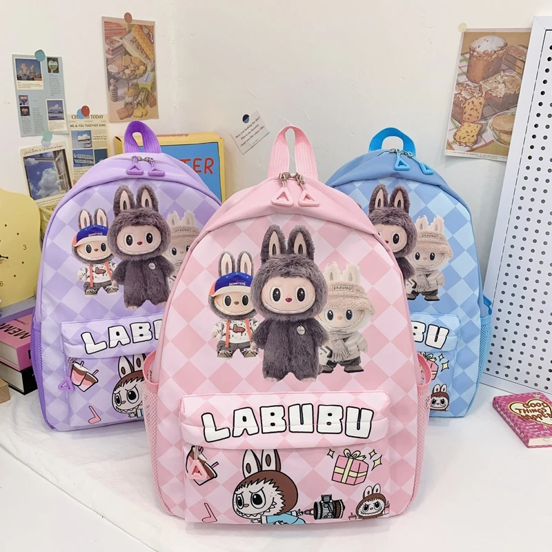Labubu Large Capacity School bag, Lightweight Preppy Style Cute Backpack, Cartoon Anime Daypack, Casual Travel Commute Knapsack Labubu Large Capacity School bag, Lightweight Preppy Style Cute Backpack, Cartoon Anime Daypack, Casual Travel Commute Knapsack