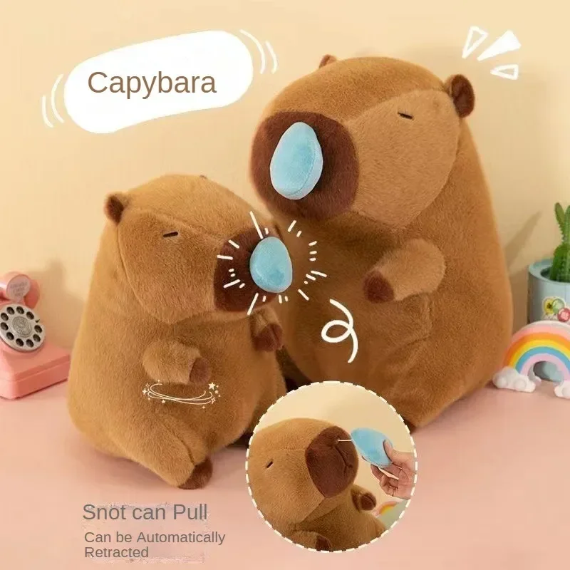 4pcs Big Snot Bubble Kapibala Stretch Snot Capybara Capybara Doll Cute Doll Plush Doll Toy Ragdoll Birthday Gift