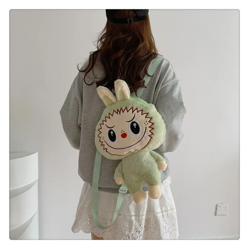 Labubu Cartoon Doll Large Capacity Backpack Anime New Portable Doll Bag Girl Outing Fashion Storage Bag Student Toy Gift Labubu Cartoon Doll Large Capacity Backpack Anime New Portable Doll Bag Girl Outing Fashion Storage Bag Student Toy Gift