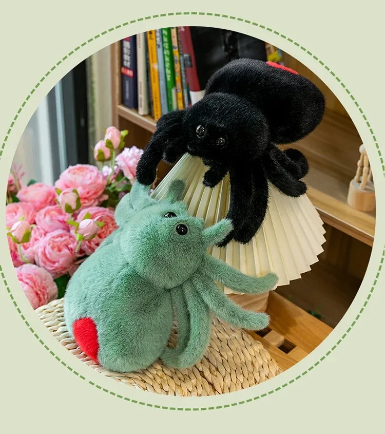 Simulation Black Spider Jumping Spider Doll Crawling Pet Doll Plush Cute Reptile Plush Toy Super Cute Doll Simulation Black Spider Jumping Spider Doll Crawling Pet Doll Plush Cute Reptile Plush Toy Super Cute Doll