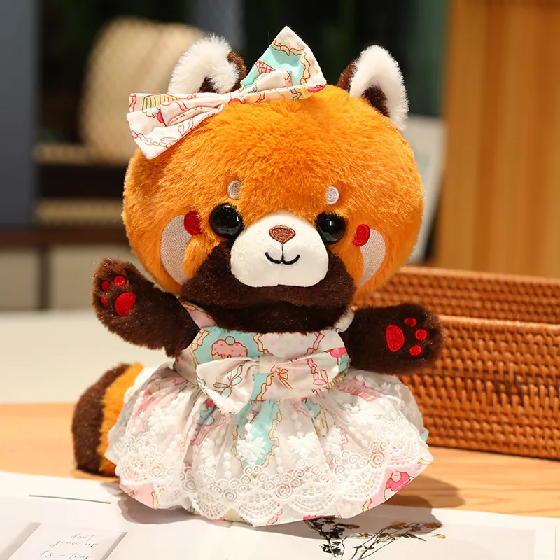 30cm cute raccoon into red brown red panda cosplay dress up plush toy Plush animal Soft pillow birthday gift for children 30cm cute raccoon into red brown red panda cosplay dress up plush toy Plush animal Soft pillow birthday gift for children