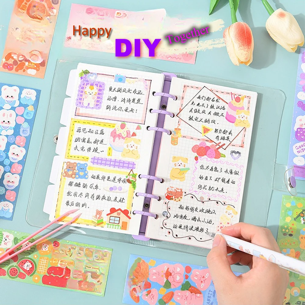 Kawaii Stickers for Kids Cute Stationary Aesthetic Diary Decoration Art Supplies Stickers for Scrapbooking Lot Korean Paper Desk Kawaii Stickers for Kids Cute Stationary Aesthetic Diary Decoration Art Supplies Stickers for Scrapbooking Lot Korean Paper Desk