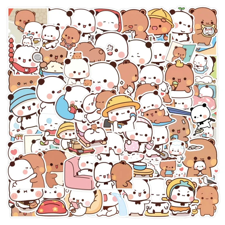 50Pcs Cute Colorful Cat Stickers DIY Stickers Scrapbooking Phone Luggage Skateboard Waterproof Decals