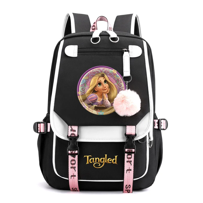 Tangled Rapunzel Princess Backpacks Teenager USB Charging Laptop Backpack Women Men Rucksack Travel Bag Mochila Tangled Rapunzel Princess Backpacks Teenager USB Charging Laptop Backpack Women Men Rucksack Travel Bag Mochila