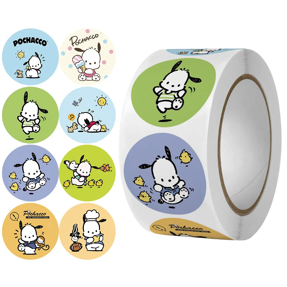 500Pcs/Roll Sanrio Stickers Kawaii Hello Kitty Melody Kuromi Cinnamoroll Luggage Graffiti Decals Kid Toy Decoration Sticker Gift 500Pcs/Roll Sanrio Stickers Kawaii Hello Kitty Melody Kuromi Cinnamoroll Luggage Graffiti Decals Kid Toy Decoration Sticker Gift