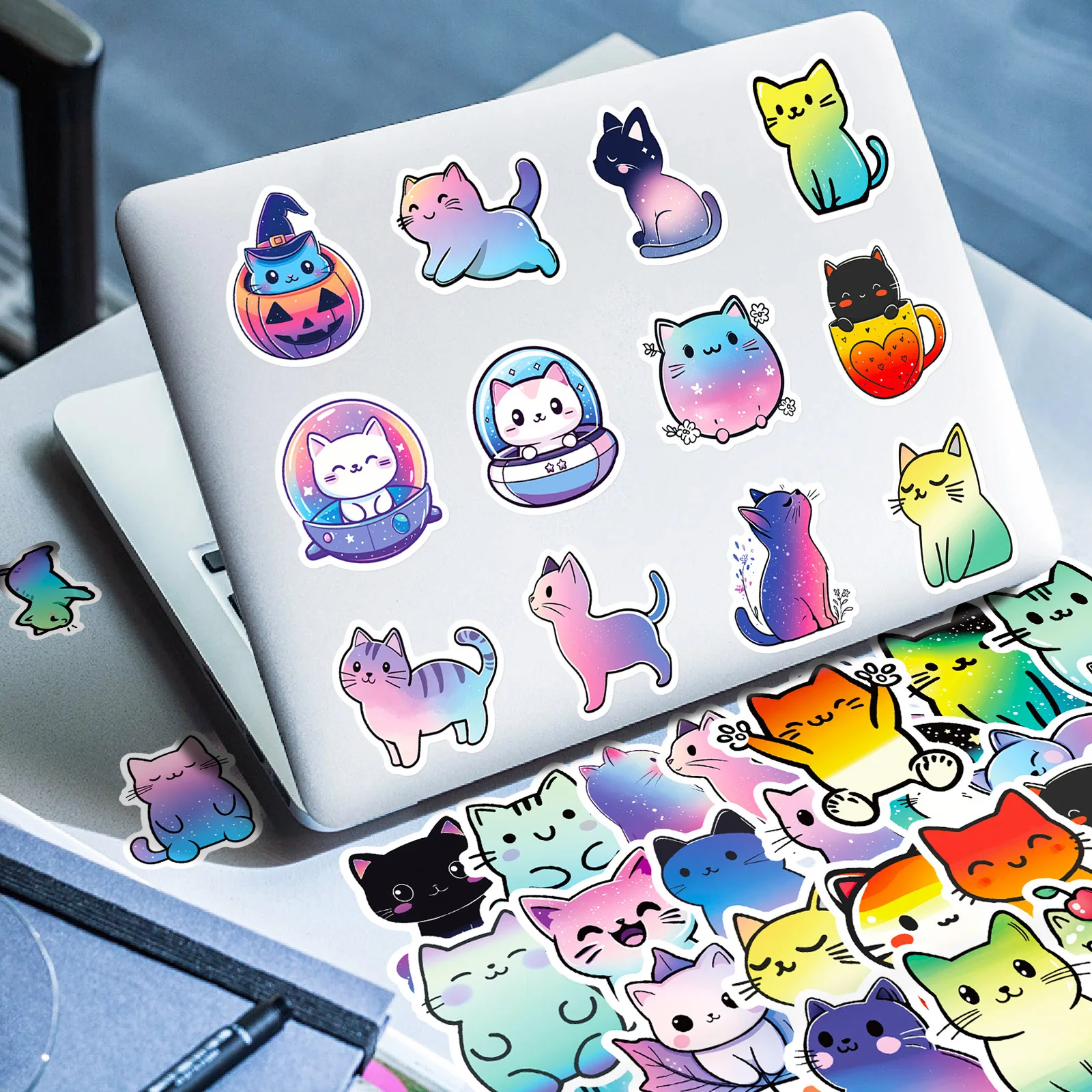 50Pcs Cute Colorful Cat Stickers DIY Stickers Scrapbooking Phone Luggage Skateboard Waterproof Decals 50Pcs Cute Colorful Cat Stickers DIY Stickers Scrapbooking Phone Luggage Skateboard Waterproof Decals