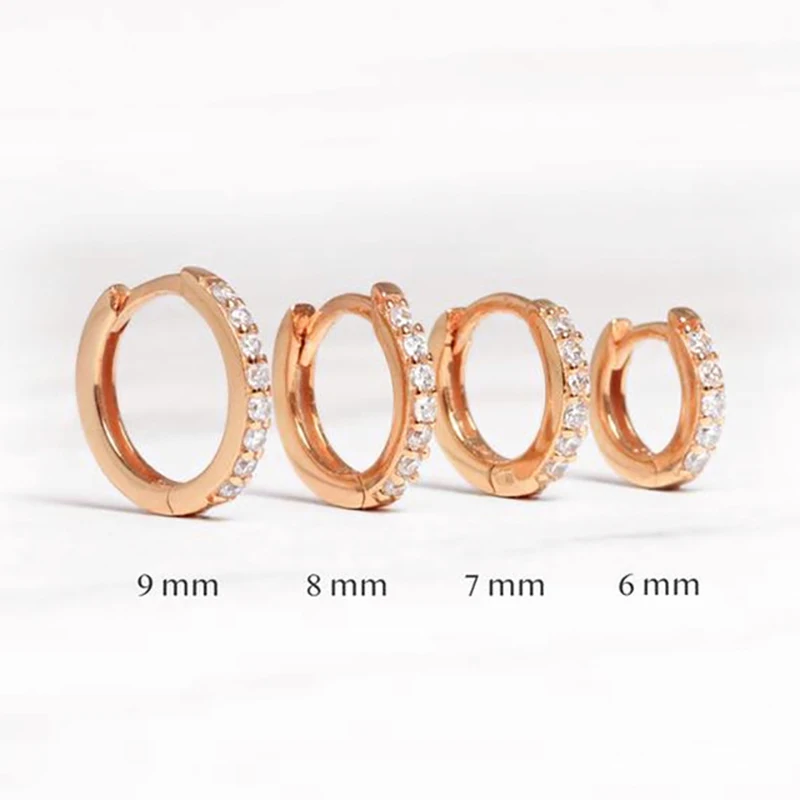 ANENJERY 2PCS Rainbow Little Huggies Hoop Earrings for Women Girl Cartilage Small Piercing Tragus Circle Men Jewelry ANENJERY 2PCS Rainbow Little Huggies Hoop Earrings for Women Girl Cartilage Small Piercing Tragus Circle Men Jewelry