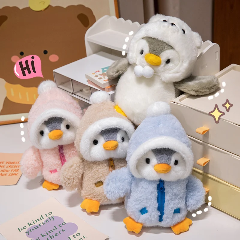 25cm Kawaii Creative Drag Penguin Plush Doll Cotton-Padded Hat Clothes Penguin Plush Toy For Boys And Girls Birthday Gifts 25cm Kawaii Creative Drag Penguin Plush Doll Cotton-Padded Hat Clothes Penguin Plush Toy For Boys And Girls Birthday Gifts