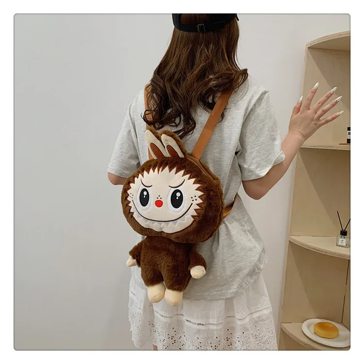 Labubu Cartoon Doll Large Capacity Backpack Anime New Portable Doll Bag Girl Outing Fashion Storage Bag Student Toy Gift Labubu Cartoon Doll Large Capacity Backpack Anime New Portable Doll Bag Girl Outing Fashion Storage Bag Student Toy Gift