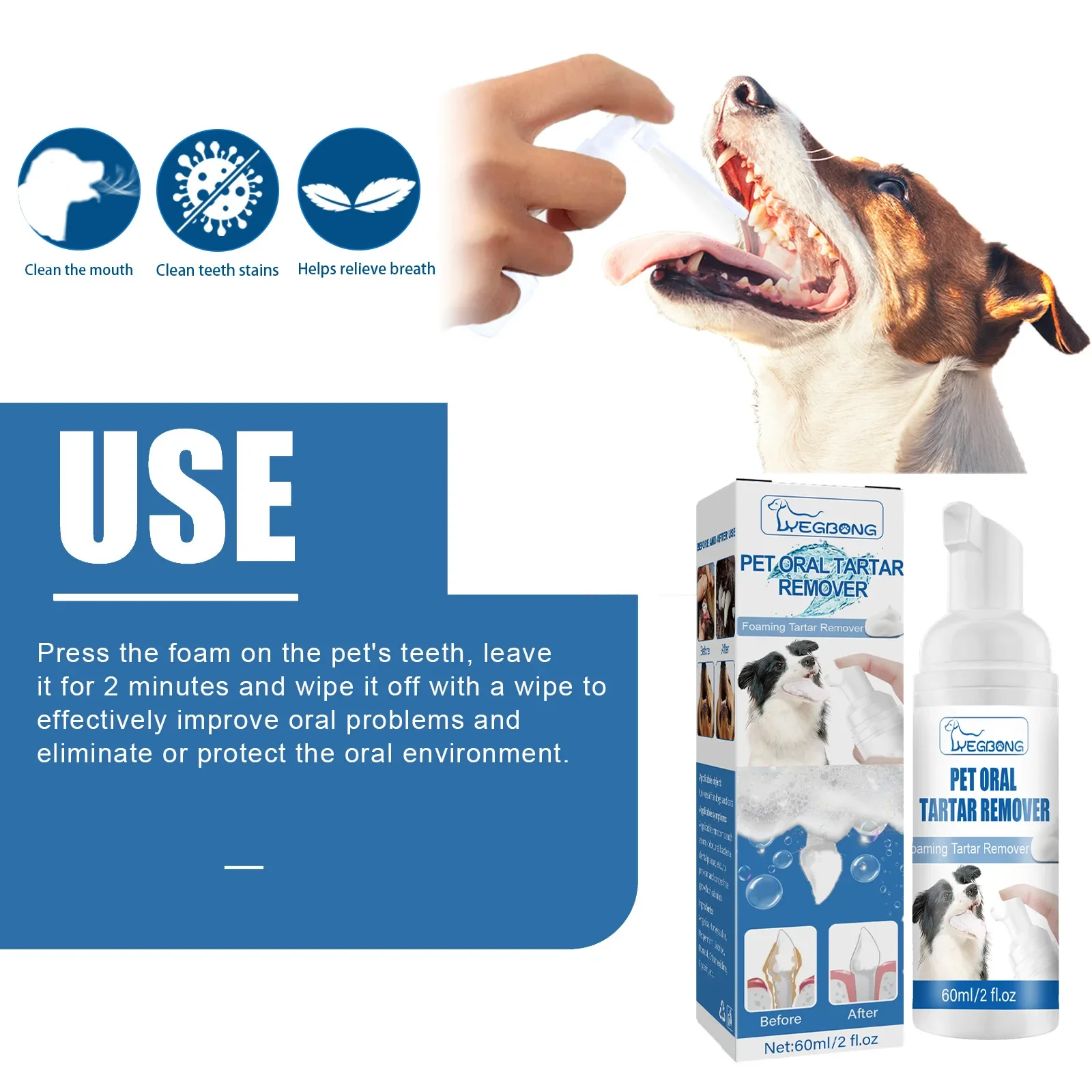 60ml Pet Tartar Remover Natural Plaques Off Tartar Remover For Dogs Cats Freshen Breath Foam For Dogs Cats Support Healthy Gums 60ml Pet Tartar Remover Natural Plaques Off Tartar Remover For Dogs Cats Freshen Breath Foam For Dogs Cats Support Healthy Gums
