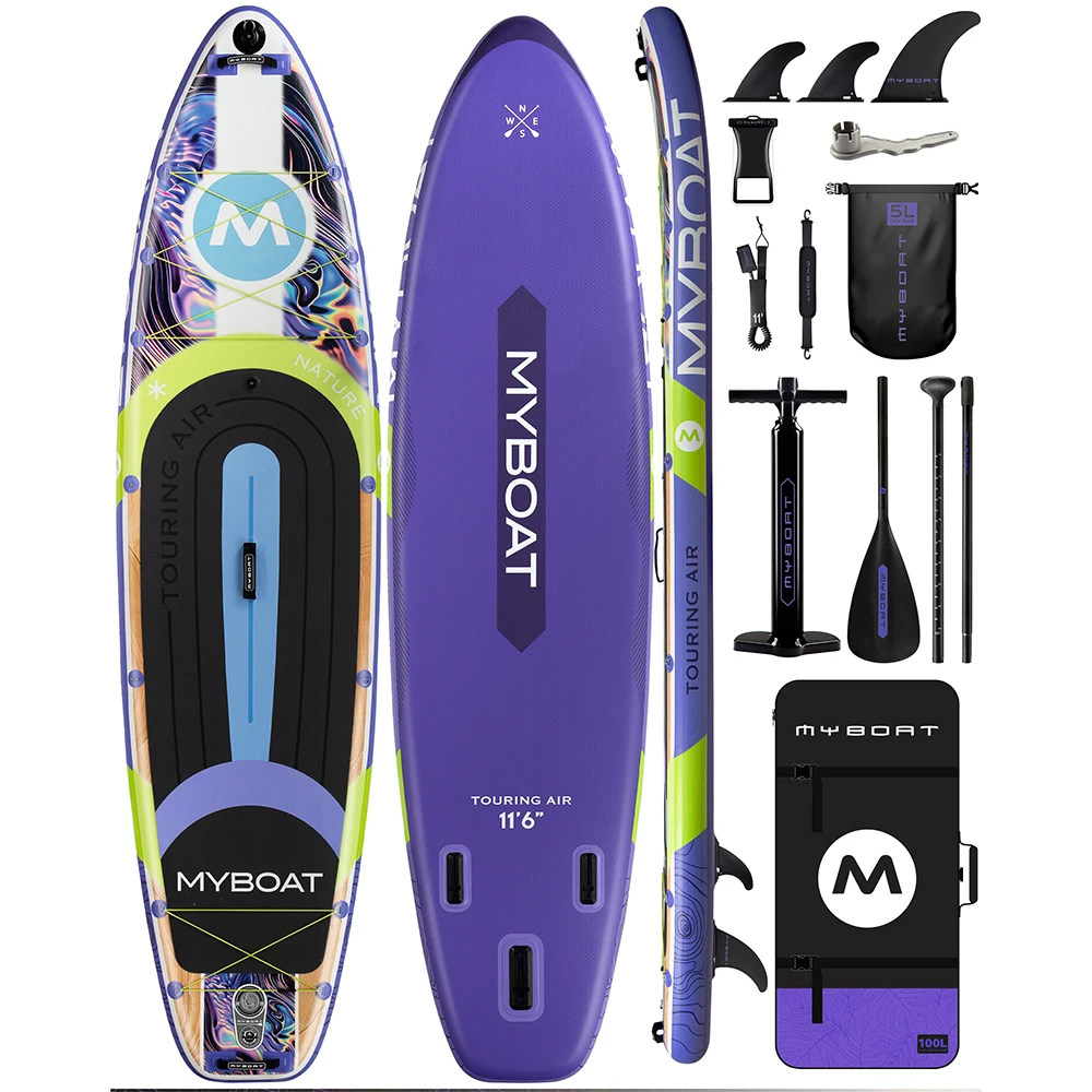 Myboat SUB Waterproof Inflatable Paddle Board 11'6''x35''x6''Adult Standing Style Aquatic Fishing With Accessories SUP сапборд